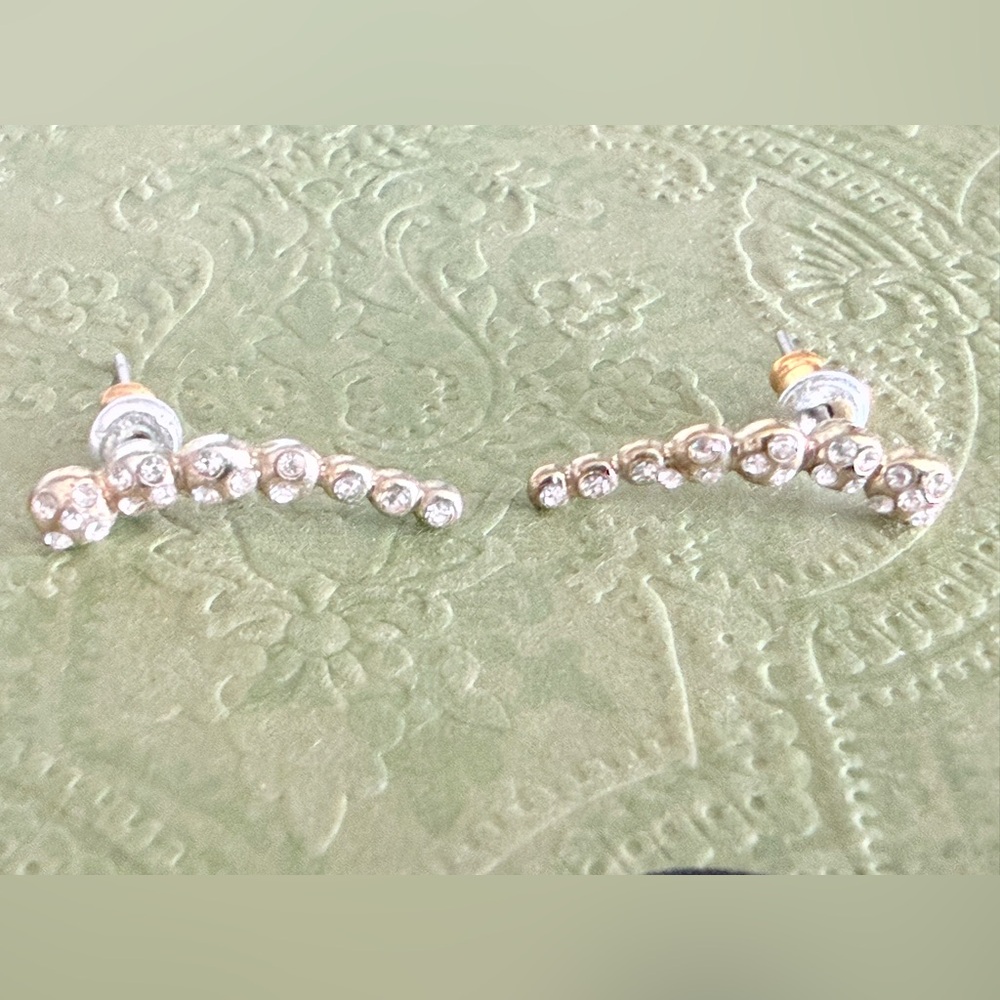 Bauble Bar Elegant Silver Crystal Earrings